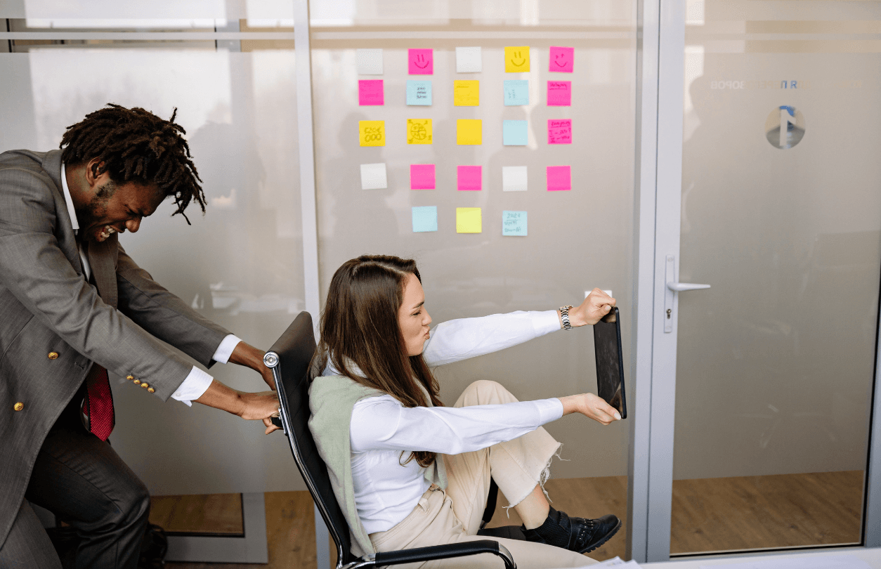 Colleagues in a creative office environment